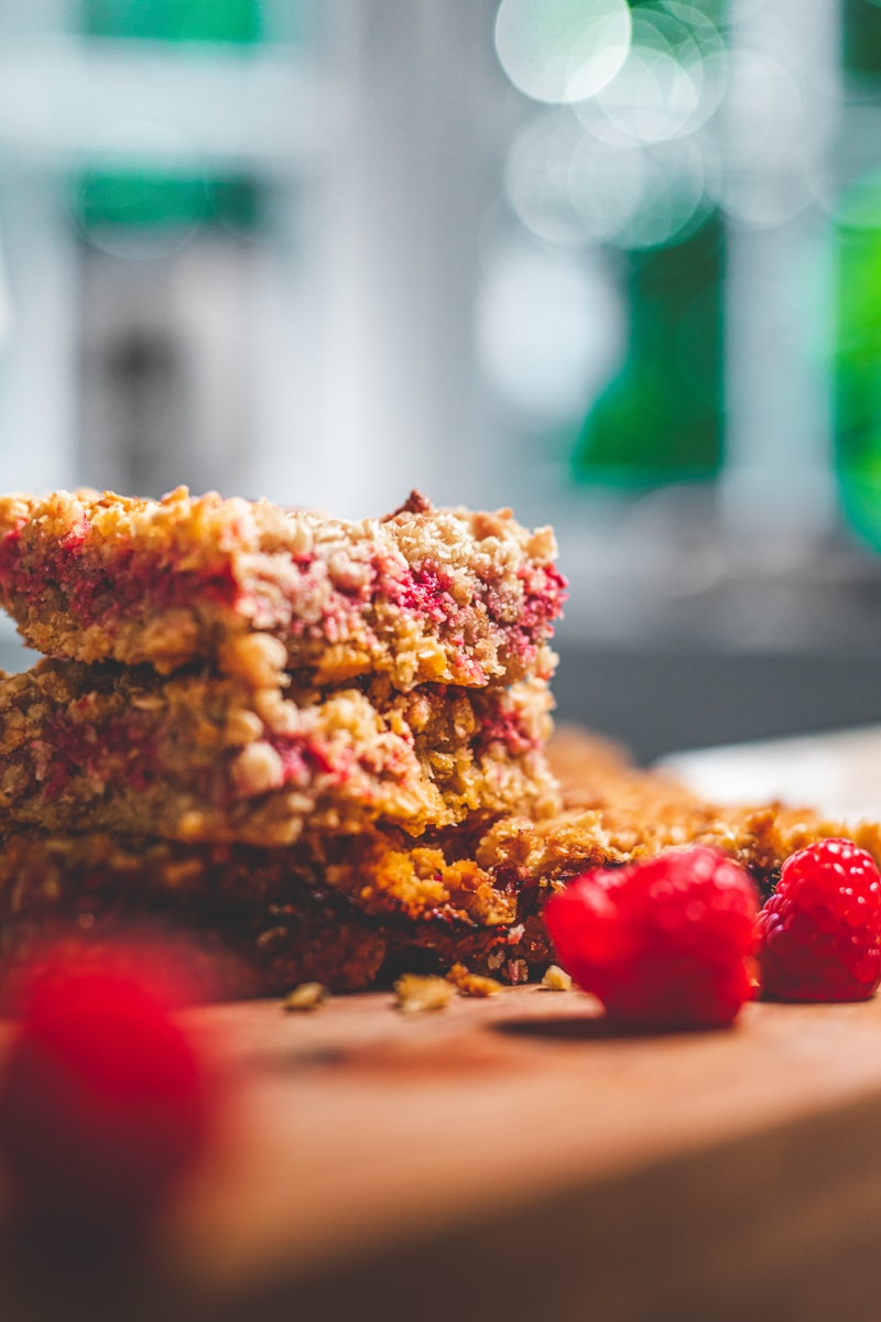 Coconut & Raspberry Flapjacks - Georgie Eats