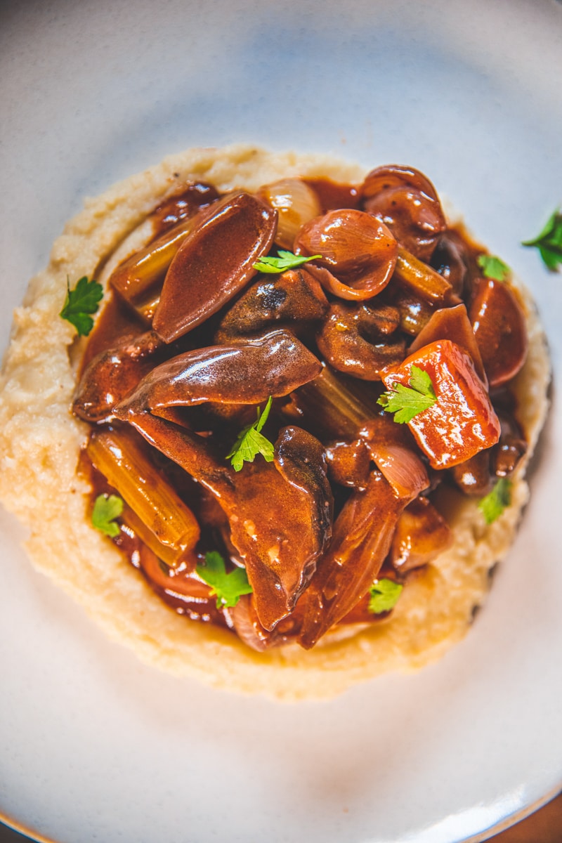 Mushroom Bourguignon - Georgie Eats