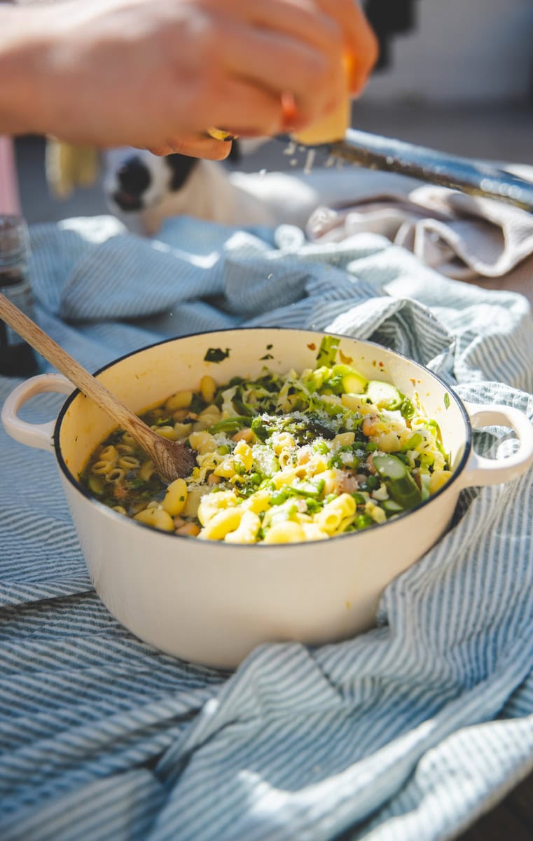 Spring Minestrone Soup - Georgie Eats